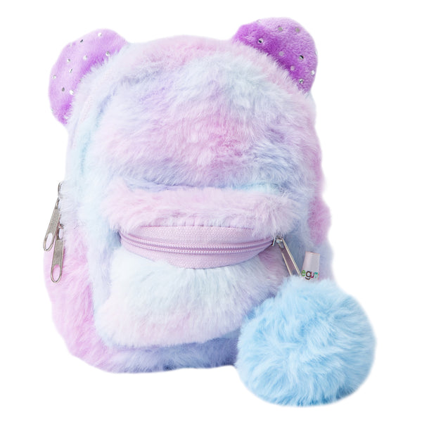 Bubblegum inc. fluffy character backpack in pastel colours