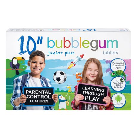 Bubblegum 10" Junior Tablet Festive Bundle - Blue